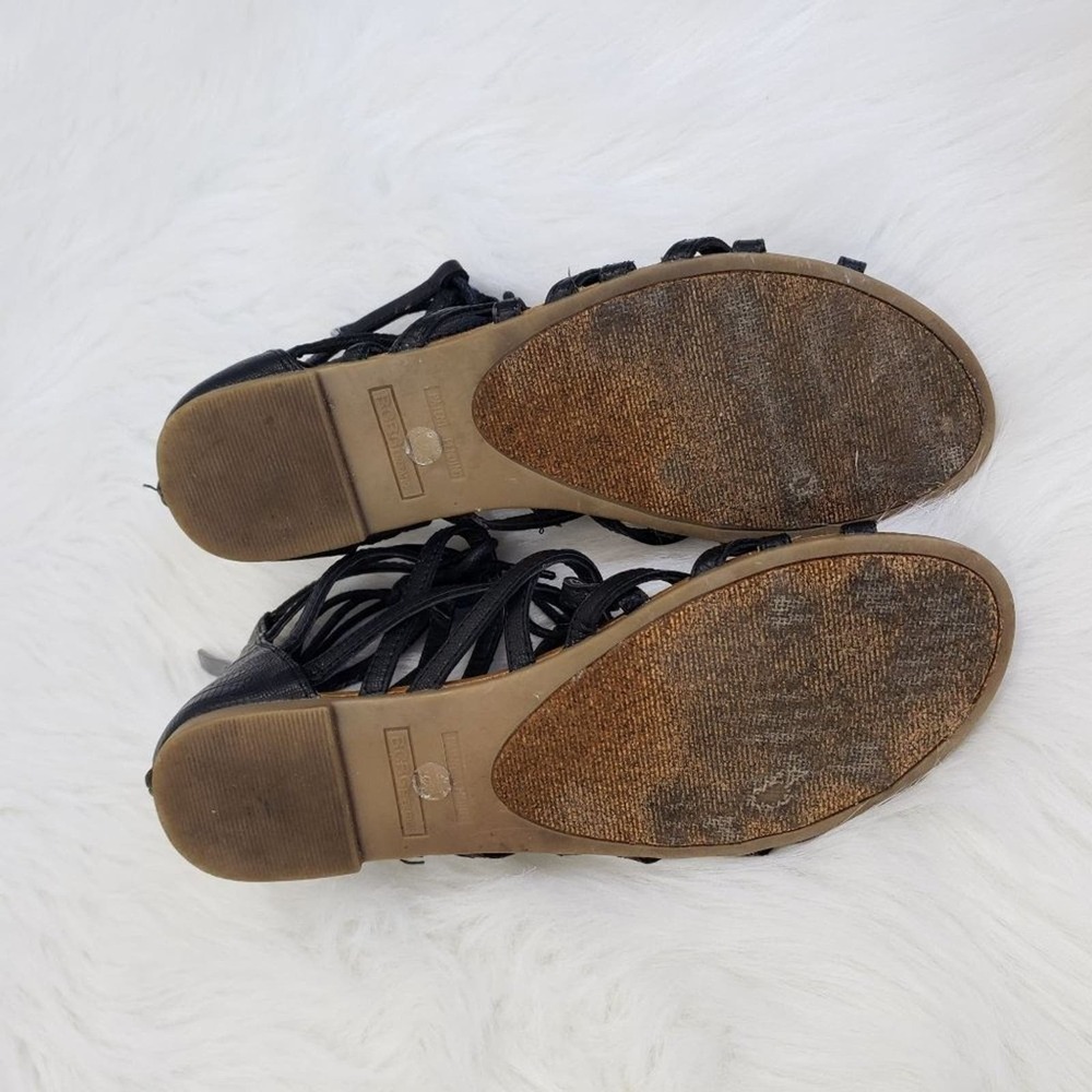 Bcbg Generation Black Back Zip Strappy Gladiator … - image 8